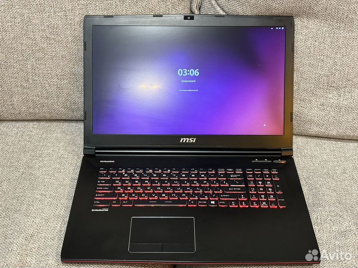 Игровой MSI GE72MVR Core i7-7700 gtx1070