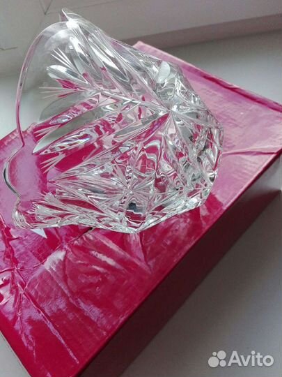 Хрустальная ваза.Салатница. СССР 1980-е