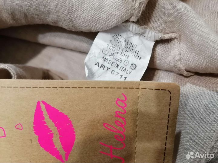 Новый итальянский льняной комбинезон Италия лён