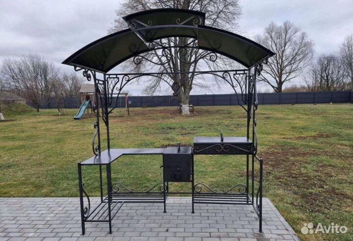 Мангал с крышей