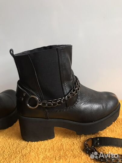 Ботильоны, ботинки челси кожаные