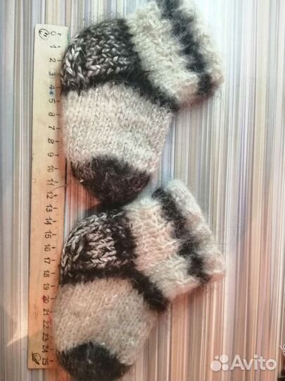 Носочки детские из собачьей шерсти