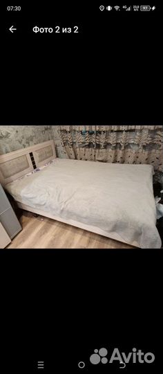 Кровать с матрасом 140*200 бу
