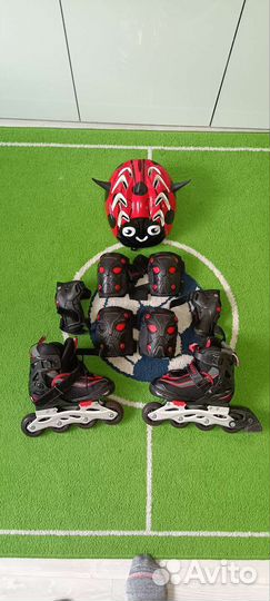 Роликовые коньки детские с защитой