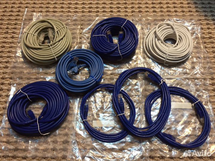 Патчкорды медные, 1.5 / 2 / 7 метров