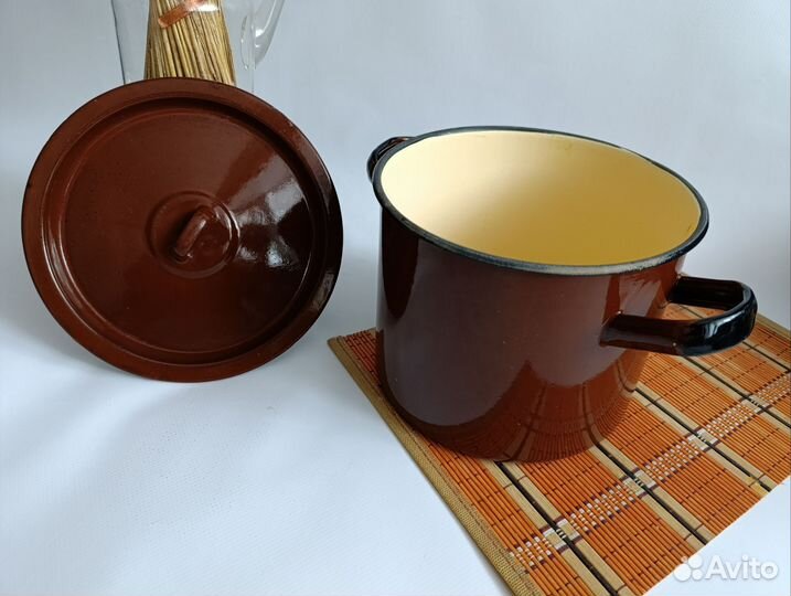 Кастрюли эмалированные алюминиевые