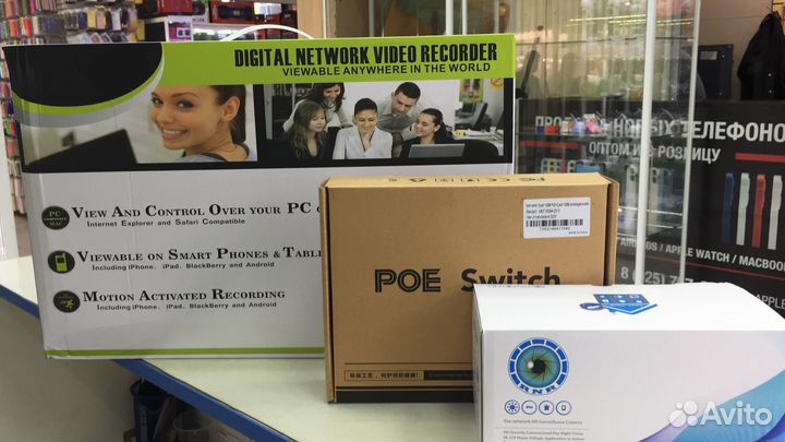 Уличный комплект видеонаблюдения POE/IP