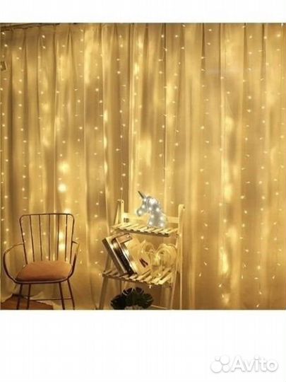 Светодиодная гирлянда штора, светодиодная гирлянда