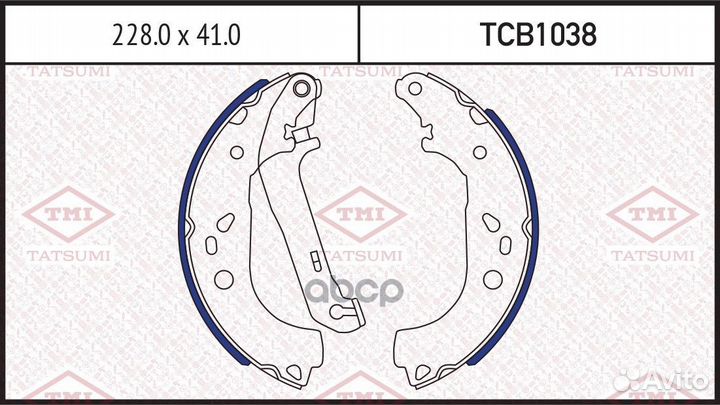 Колодки барабанные к-кт 'TCB1038 tatsumi