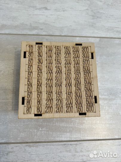 Копилка из тик-тока деревянная 13х13