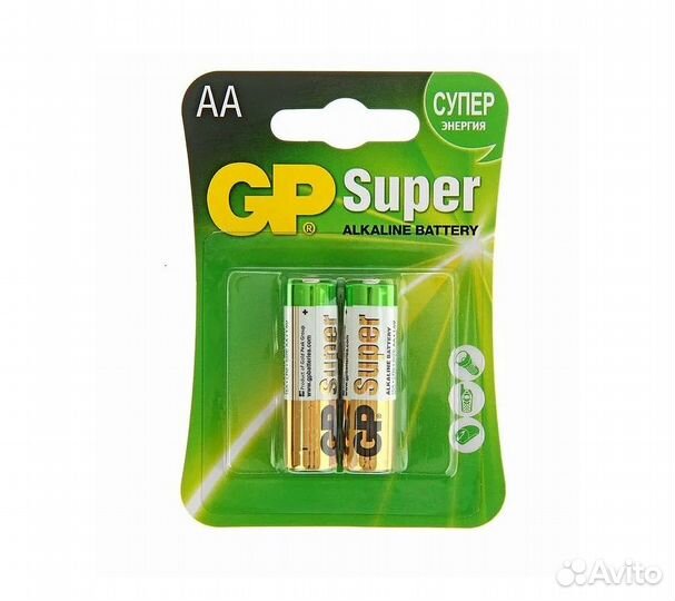Батарейка щелочная GP LR6 (AA) Super Alkaline 1.5В