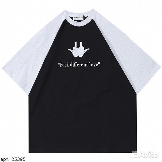 Футболка F*CK different love Чёрная