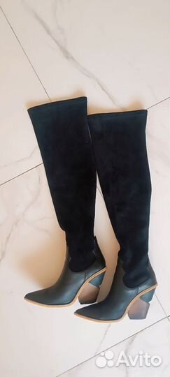 Ботфорты fendi натуральная кожа