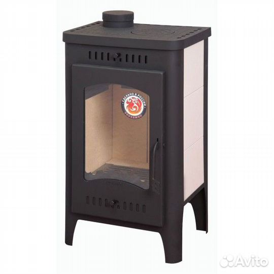 Печь-камин Экокамин Бавария Оптима с плитой