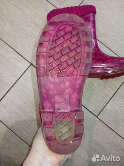 Резиновые сапоги на девочку, 32 размер