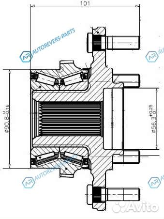 ST-3880A015 Ступичный узел перед MMC pajero ivmont