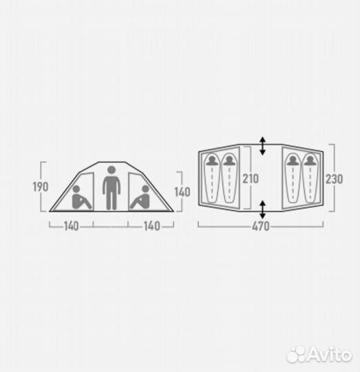 Палатка 4-местная Outventure Hudson 4