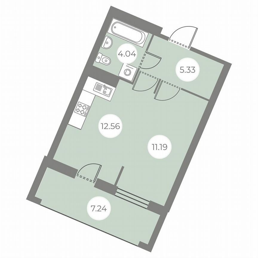 1-к. квартира, 36,7 м², 4/7 эт.