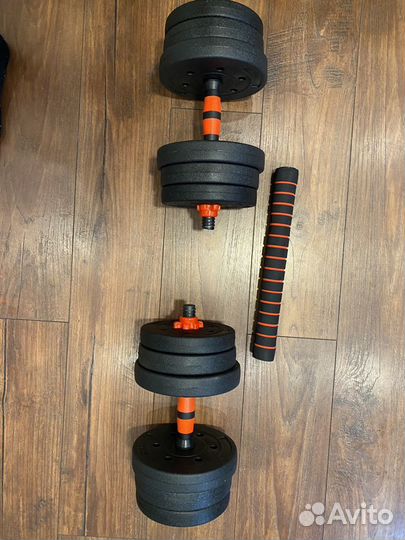 Гантели штанга 2 по 10 кг разборные
