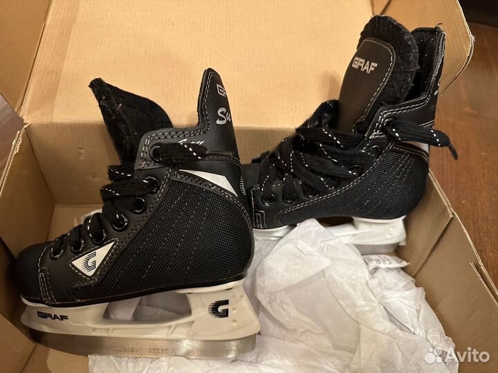 Коньки хоккейные детские graf 25 размер