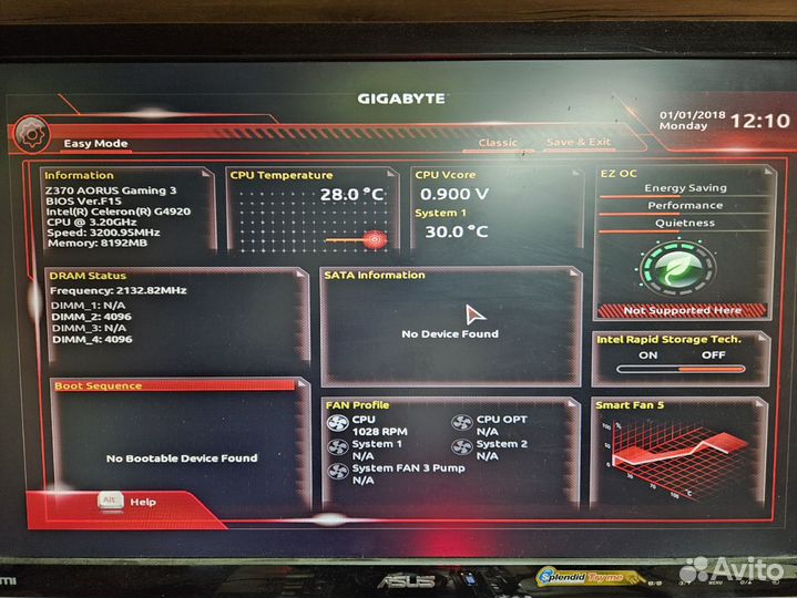 1151-v2 Gigabyte Z370 Aorus Gaming 3 проверка