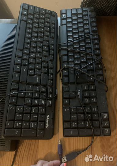 Клавиатура вход usb и круглый Defender