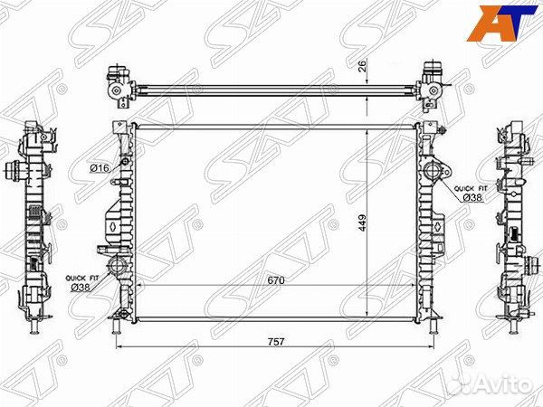 Радиатор volvo XC70
