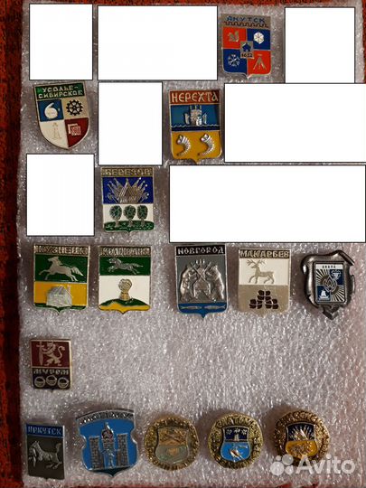 Значки гербы городов