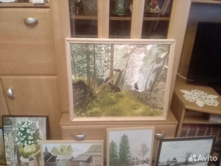 Картина в сосновом бору