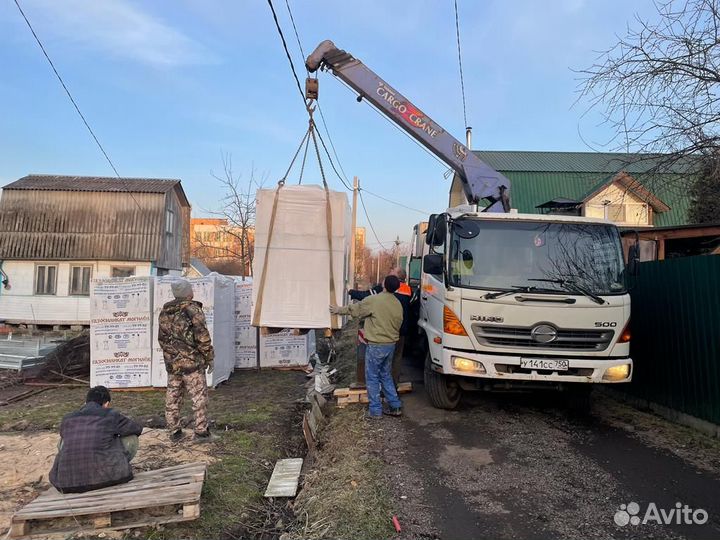 Аренда и услуги манипулятора, стрела 11 м, борт 6 м