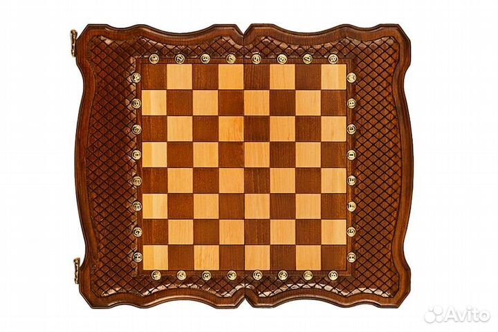 Шахматы и нарды резные уланбатор 46 х 40 см бук Армения 62838