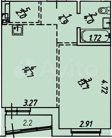 1-к. квартира, 41,5 м², 6/18 эт.