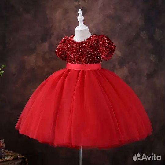 Пышное нарядное платье для девочки 104-122