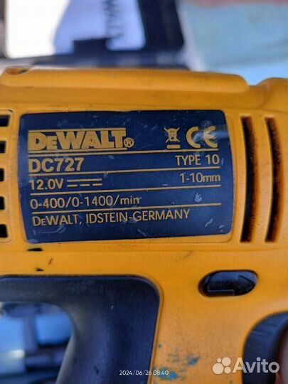 Шуруповерт dewalt dc 727