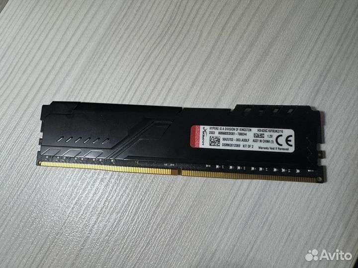 Оперативная память ddr4 hyperx fury 16gb 3200