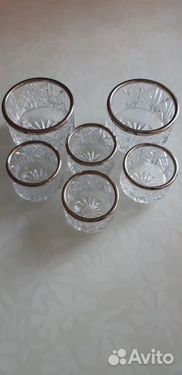 Хрусталь СССР винтаж вазочки графин стаканы