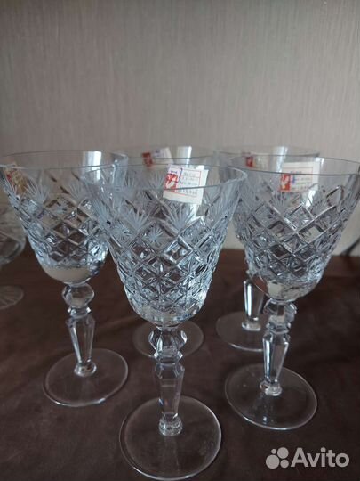 Фужеры, вазы, пепельница хрустальные СССР