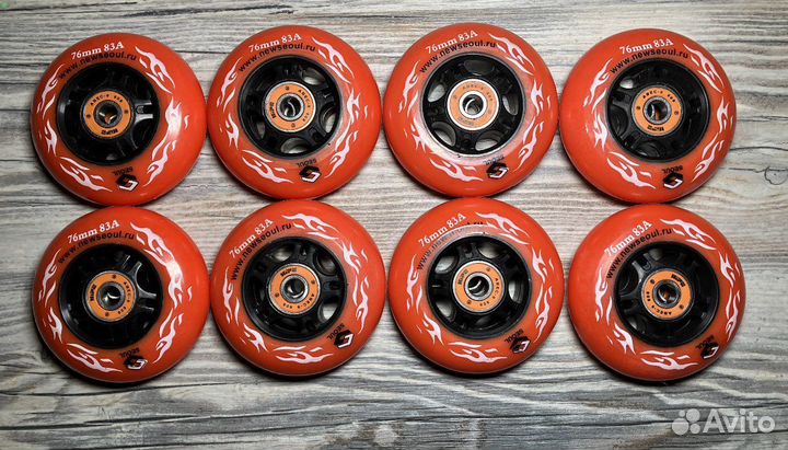 Колёса для роликов 76мм+подшипники+втулки