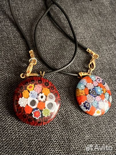 Кулон с подвеской из муранского стекла. Оригинал