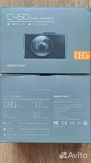 Новый видеорегистратор Apeman c450 dash cam