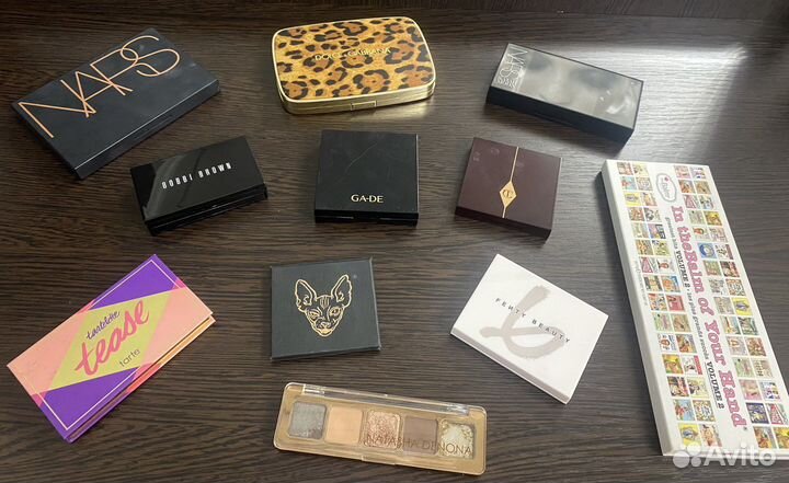 Палетки: Charlotte, Nars, Dolce, Bobbi Brown,Tarte