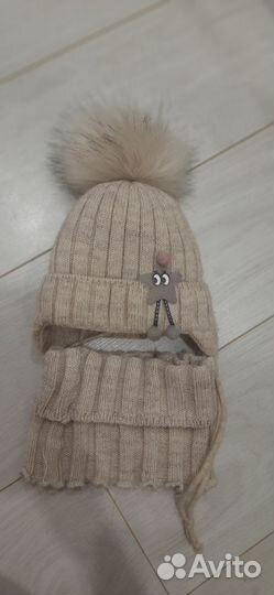 Шапка зимняя для девочки 46 48
