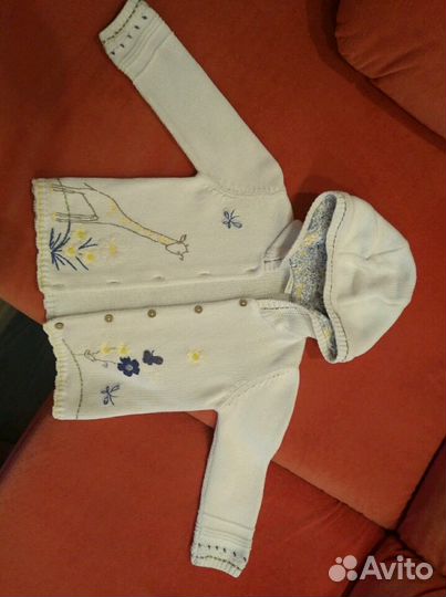 Кардиган некст кофта вязаная для девочки 12-18мес