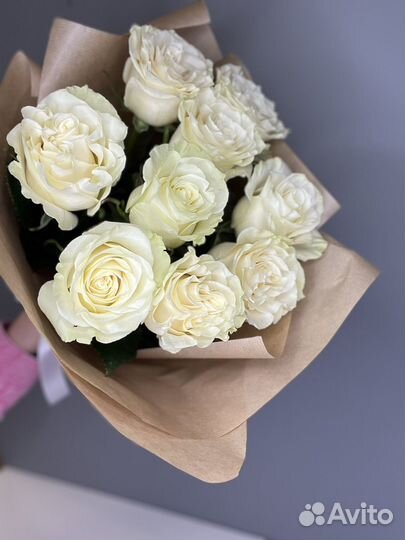 Белые розы букет доставка Самара