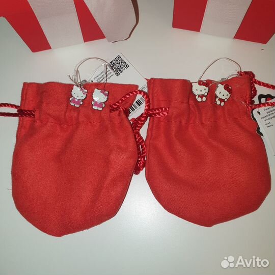 Серьги для девочки Hello kitty