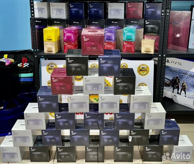 Яндекс станция мини с часами новая (2 поколение)