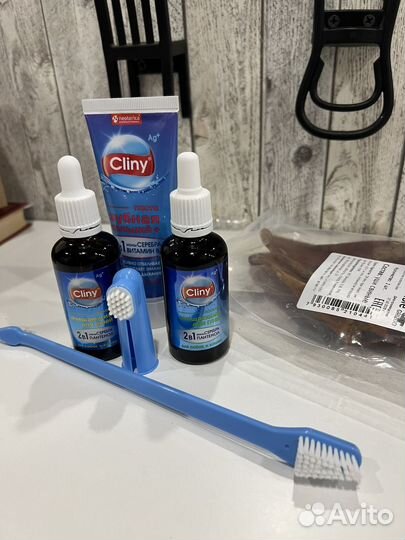 Лосьон, зубная паста для собак и кошек cliny