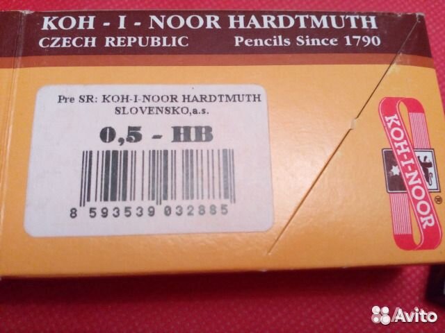 Набор грифелей Koh-I-Noor Чехия HB.0.5 - 144 штуки