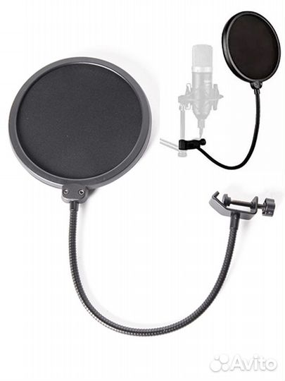 Поп-фильтр. Попфильтр. Поп фильтр для микрофона