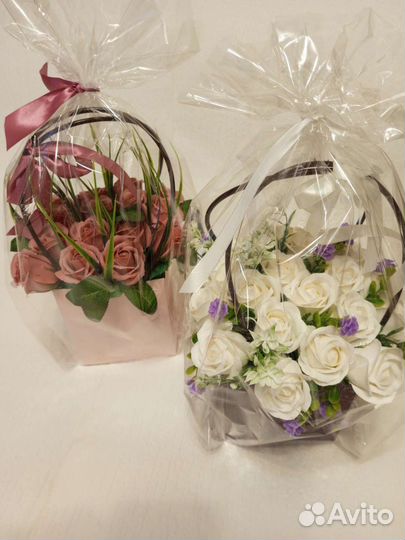 Букет из мыльных роз